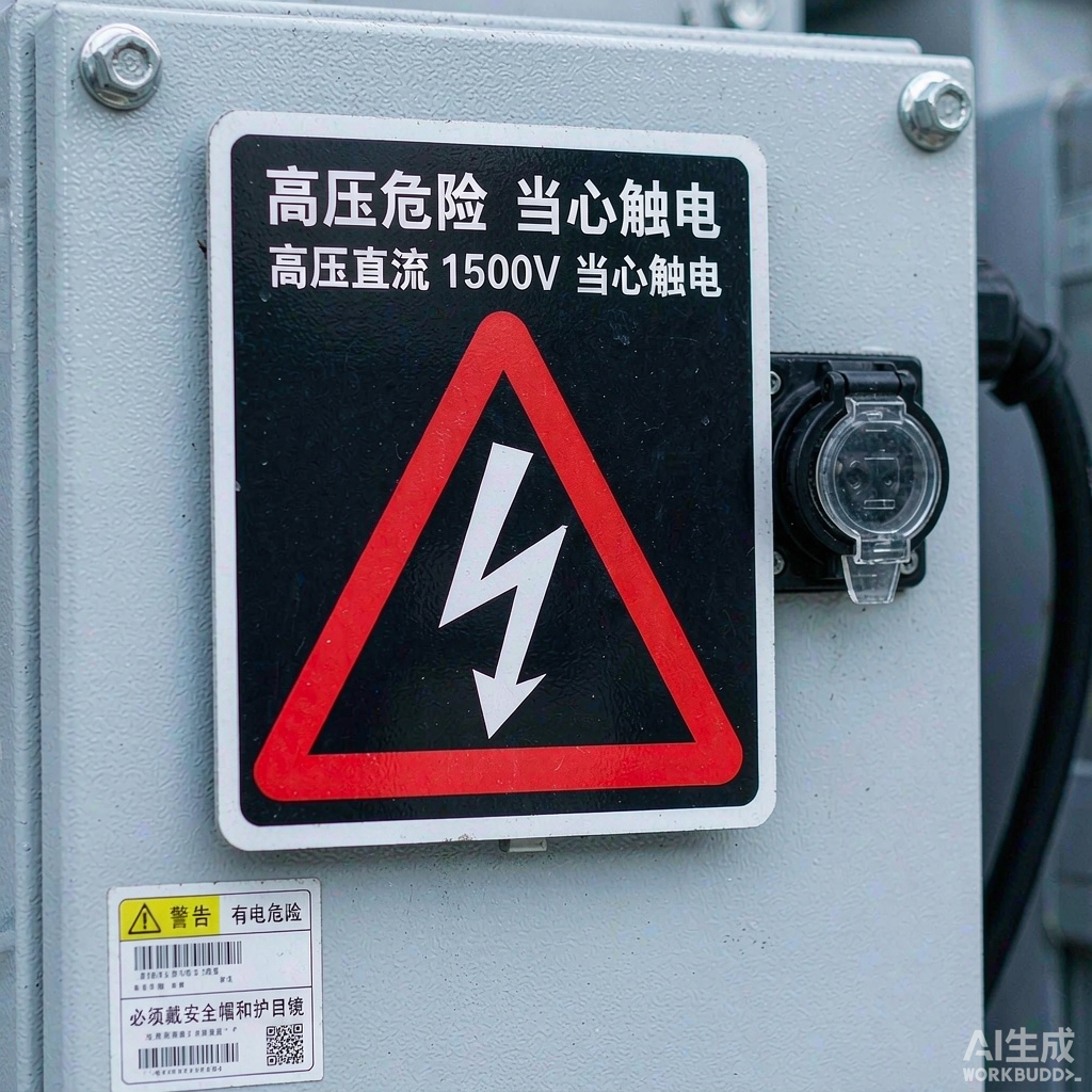 光伏电站直流触电警示标识