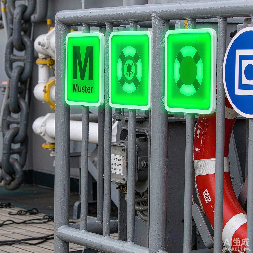 船舶舷梯与引航员登离船装置及救生圈标志